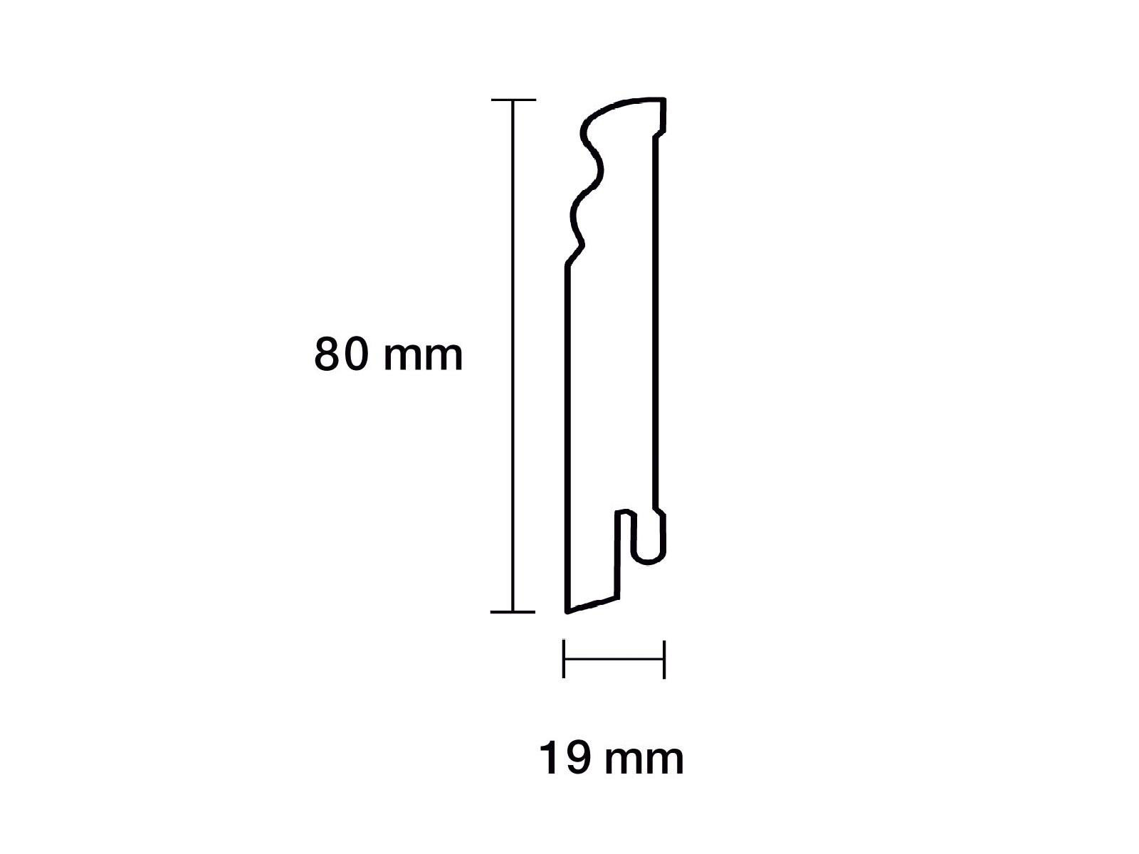 Fußleiste weiß Altdeutsch MDF 19 x 80 mm | Profi-Qualität Fußleiste weiß Altdeutsch MDF 19 x 80 mm | Profi-Qualität