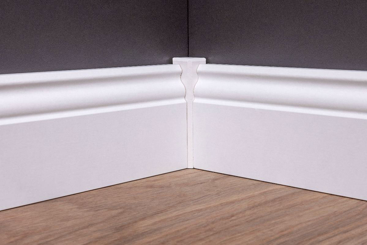Fußleiste weiß Altdeutsch MDF 19 x 80 mm | Profi-Qualität Fußleiste weiß Altdeutsch MDF 19 x 80 mm | Profi-Qualität