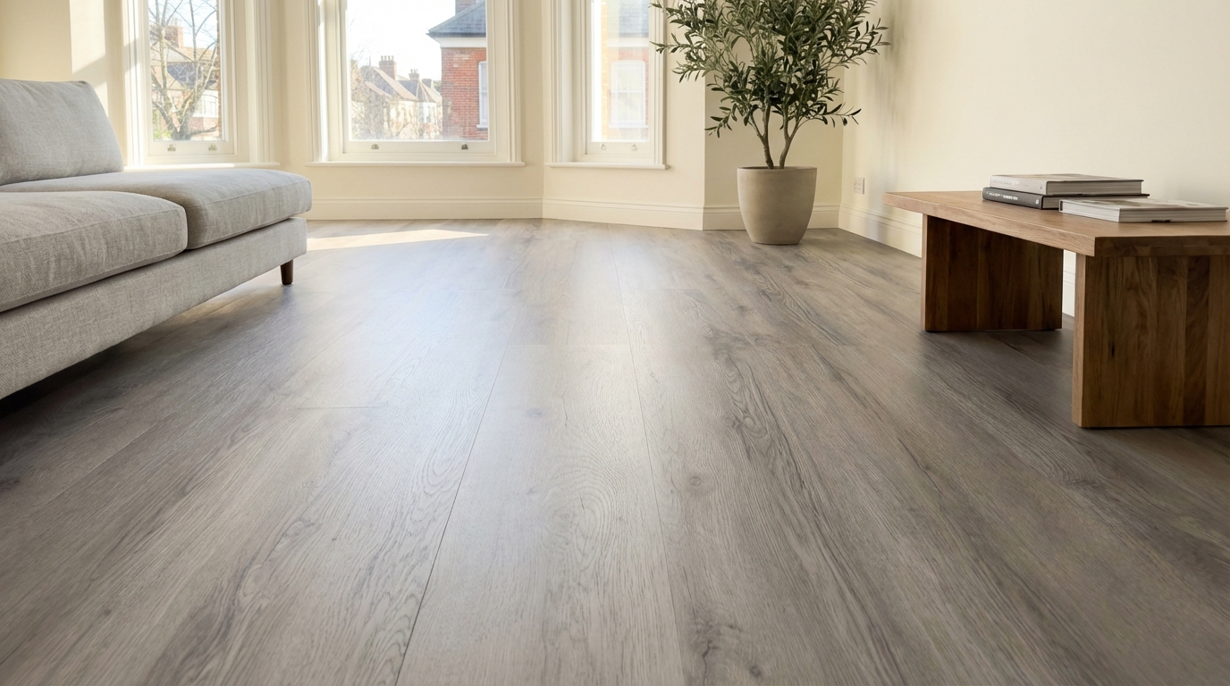 Klebe-Vinyl Eiche silbergrau Eik Profi-Qualität in naturnahem Holzdekor Klebe-Vinyl Eiche silbergrau Eik Profi-Qualität in naturnahem Holzdekor