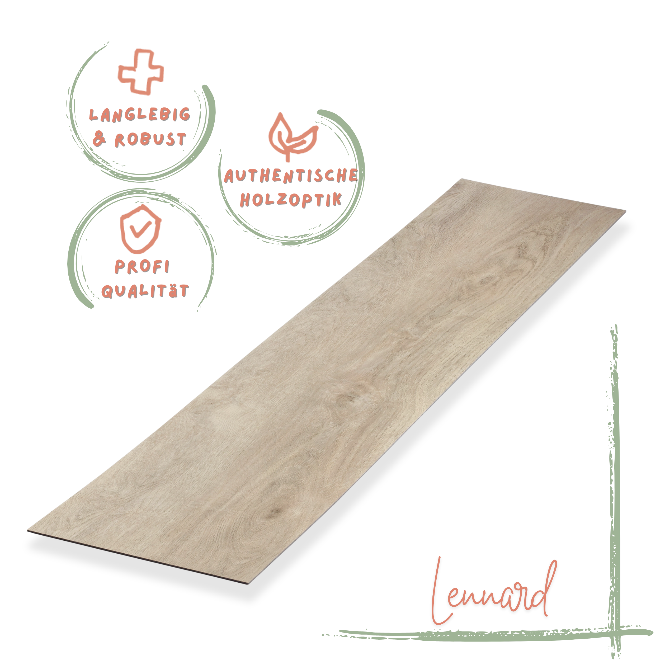 Klebe-Vinyl Eiche grau Lennard Profi-Qualität mit integrierter Trittschalldämmung