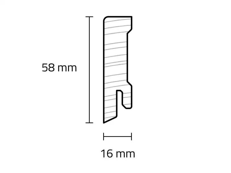 Fußleiste weiß Modern MDF 16 x 58 mm | Profi-Qualität Fußleiste weiß Modern MDF 16 x 58 mm | Profi-Qualität