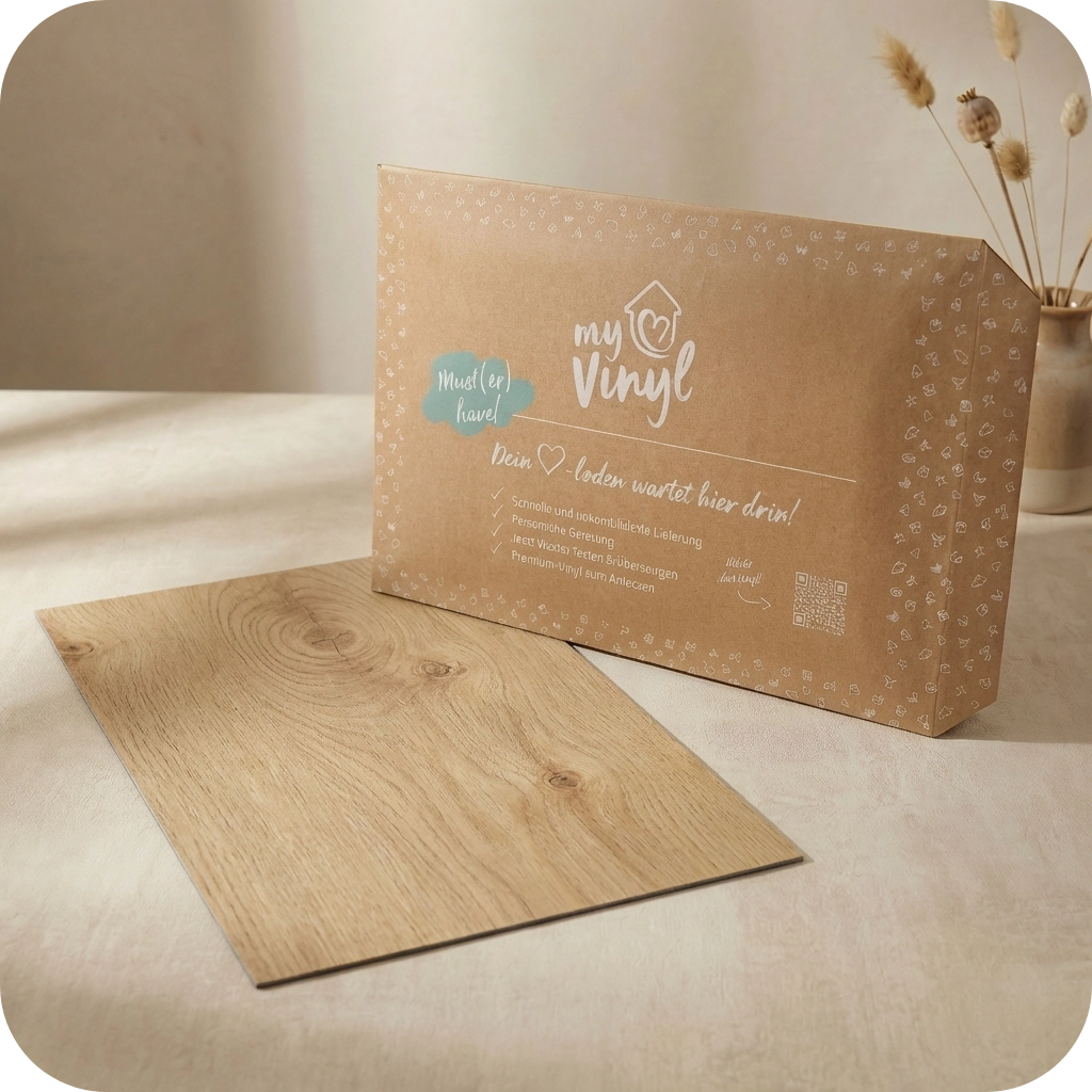 Muster Klebe-Vinyl Eiche gold Nils | gratis bestellen Musterstück Klebevinyl Nils – kostenlos bestellen & Farbton direkt im Raum vergleichen. Perfekt für Renovierungen. ★ Bis zu 3 Gratis-Muster wählen.