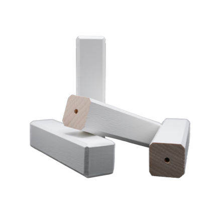 Eckturm weiß 21x21x85 mm 4 Stk.