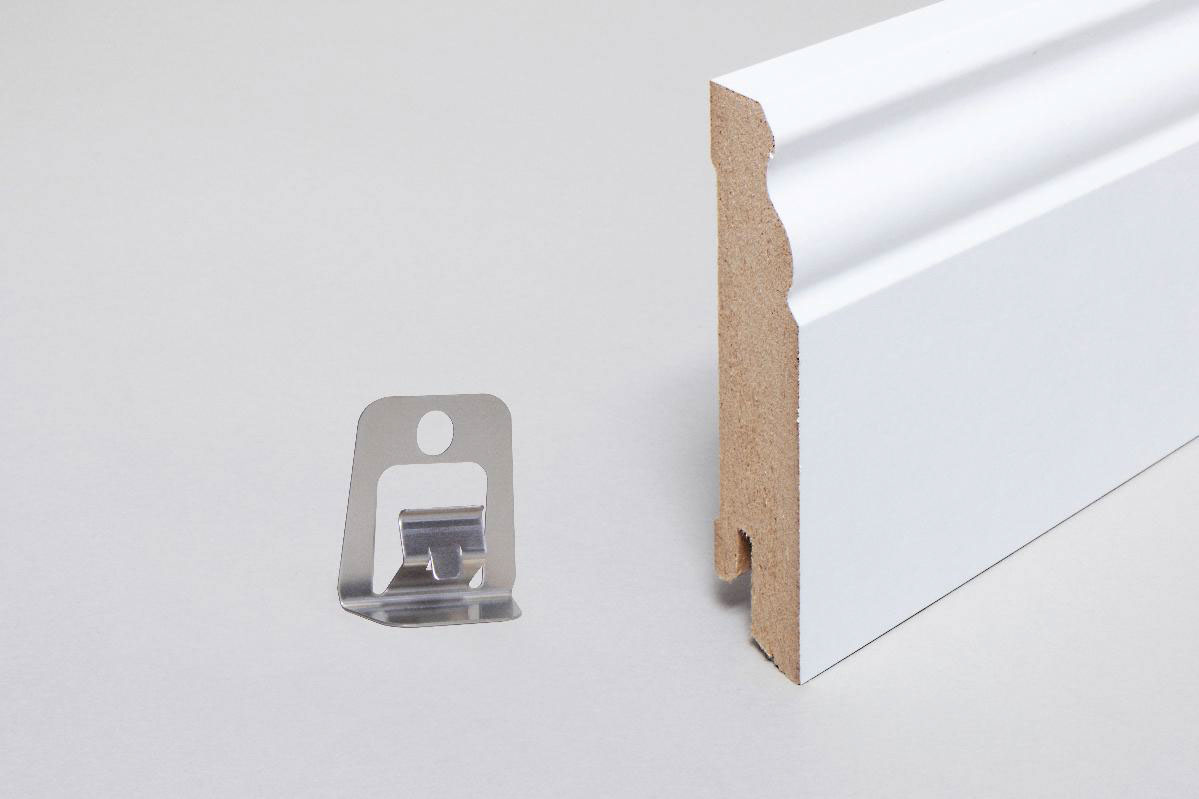 Fußleiste weiß Altdeutsch MDF 19 x 80 mm | Profi-Qualität Fußleiste weiß Altdeutsch MDF 19 x 80 mm | Profi-Qualität