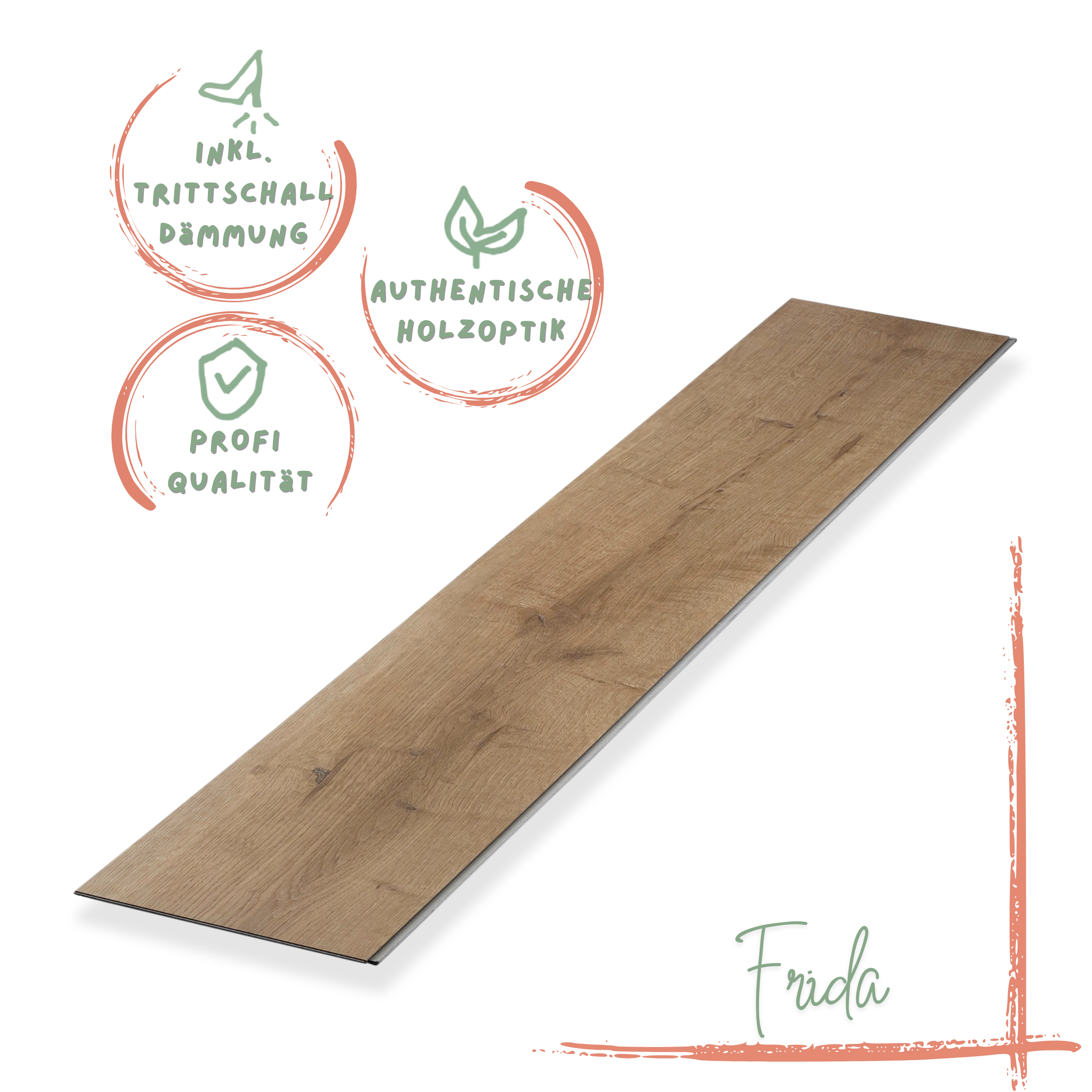 Klick-Vinyl Eiche natur Frida Profi-Qualität mit integrierter Trittschalldämmung Klick-Vinyl Eiche natur Frida Profi-Qualität mit integrierter Trittschalldämmung