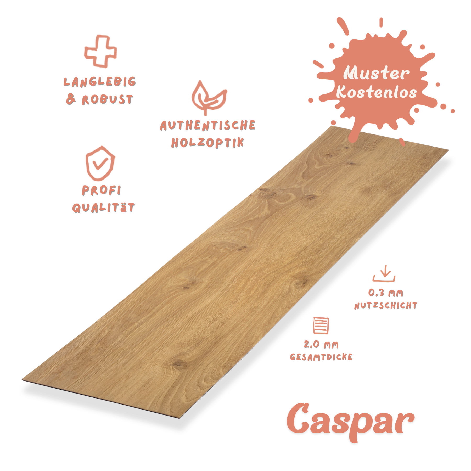 Klebe-Vinyl Eiche honig Caspar Profi-Qualität in naturnahem Holzdekor Klebe-Vinyl Eiche honig Caspar Profi-Qualität in naturnahem Holzdekor