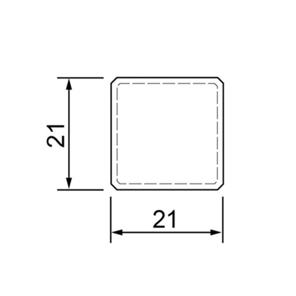 Eckturm Weiß 21x21x65 mm | Verdeckt Schnittkanten (4 Stk.) Eckturm Weiß 21x21x65 mm | Verdeckt Schnittkanten (4 Stk.)