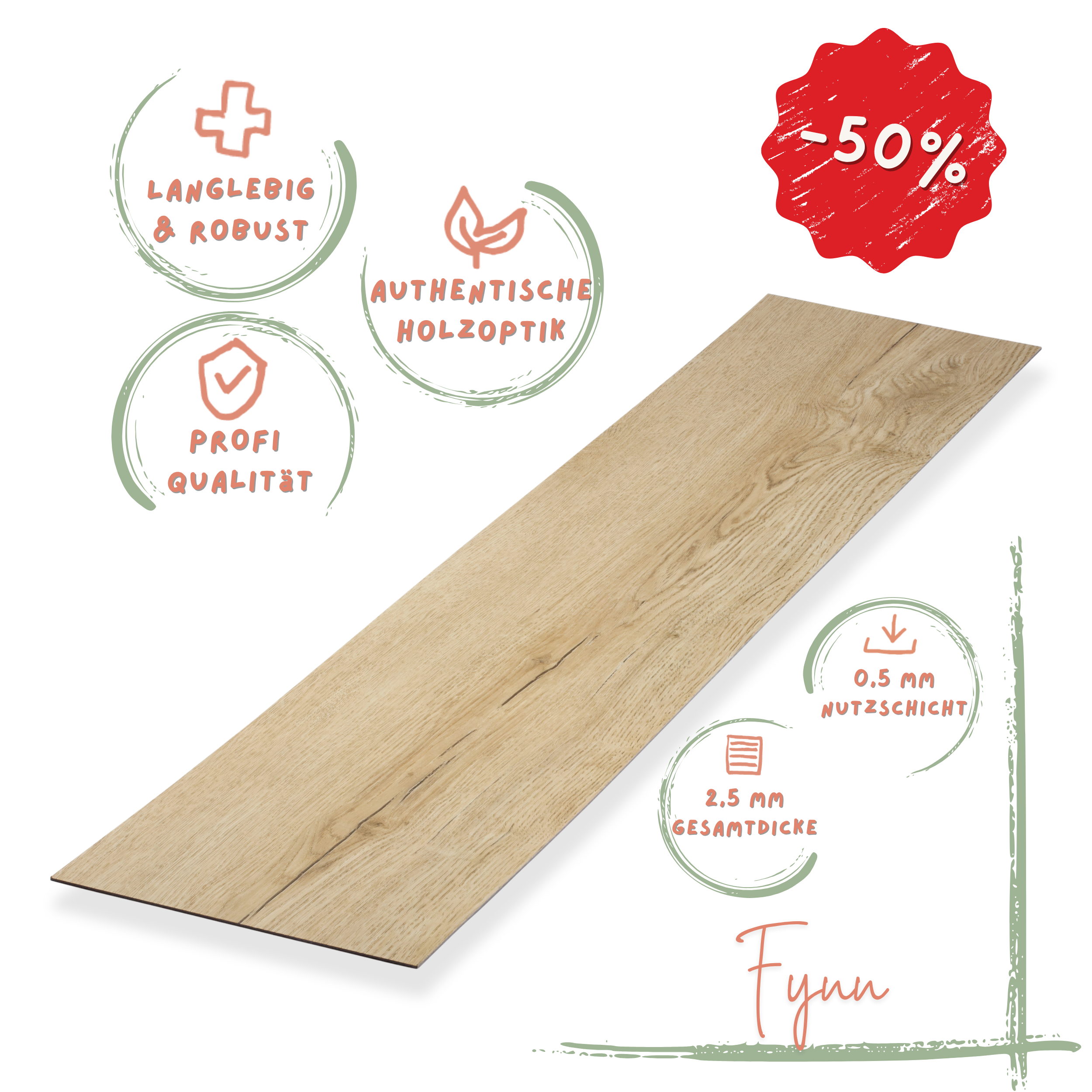 Klebe-Vinyl Eiche beige Fynn Profi-Qualität in naturnahem Holzdekor Klebe-Vinyl Eiche beige Fynn Profi-Qualität in naturnahem Holzdekor