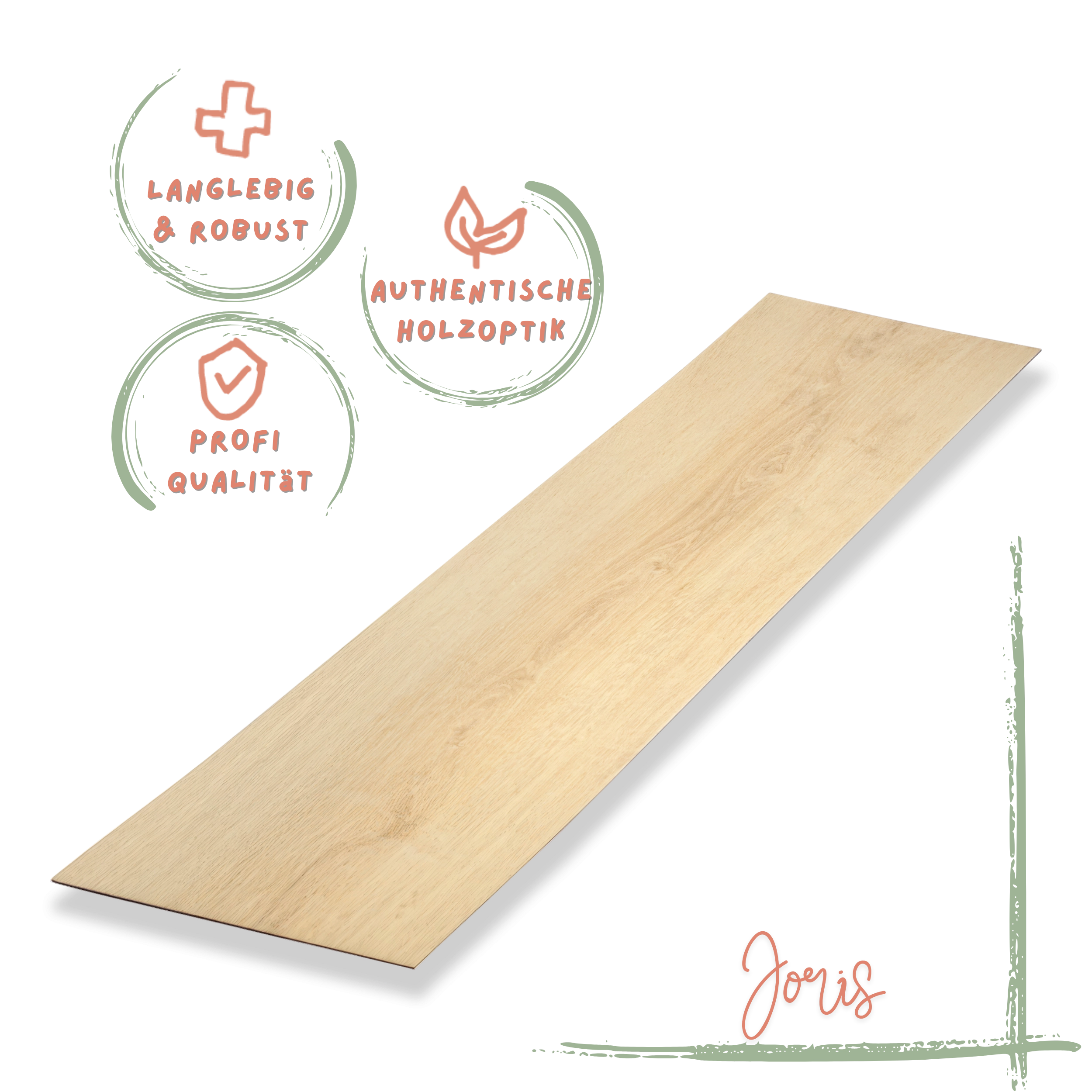 Klebe-Vinyl Eiche sehr hell Joris Profi-Qualität mit integrierter Trittschalldämmung Klebe-Vinyl Eiche sehr hell Joris Profi-Qualität mit integrierter Trittschalldämmung
