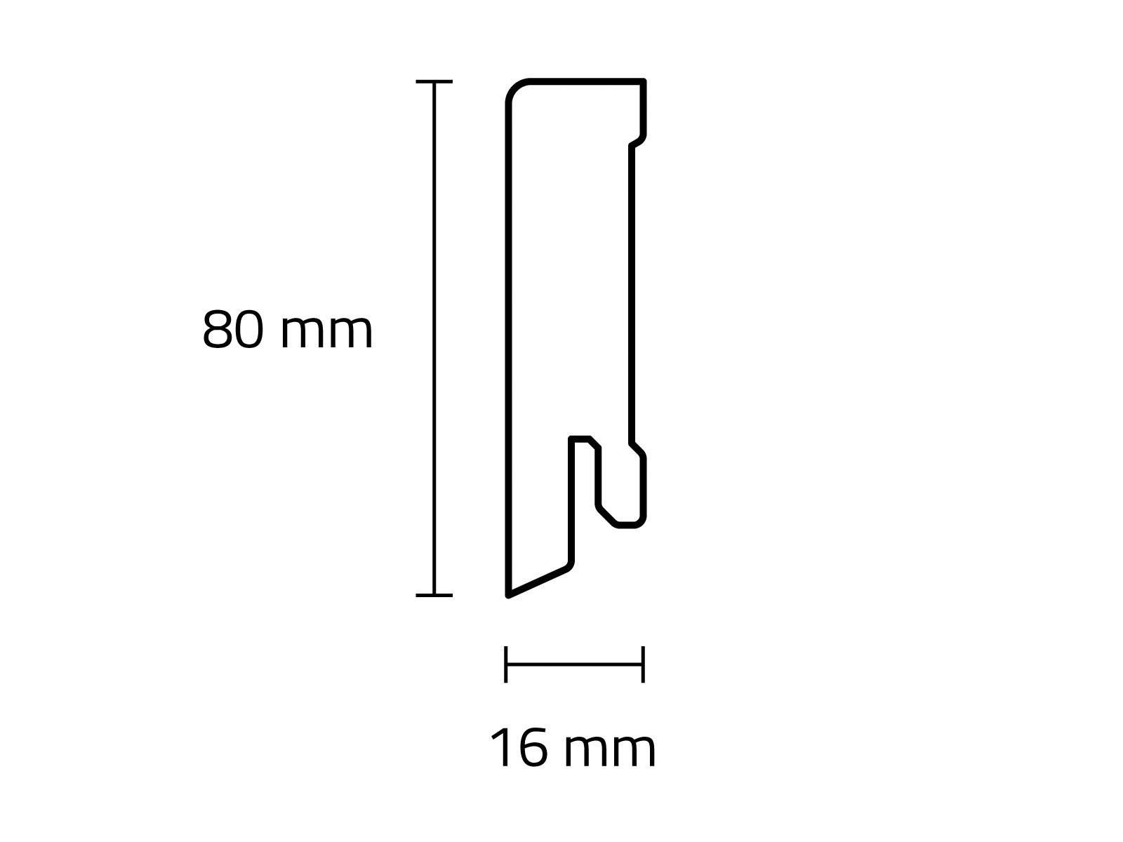 Fußleiste weiß Modern MDF 16 x 80 mm | Profi-Qualität Fußleiste weiß Modern MDF 16 x 80 mm | Profi-Qualität