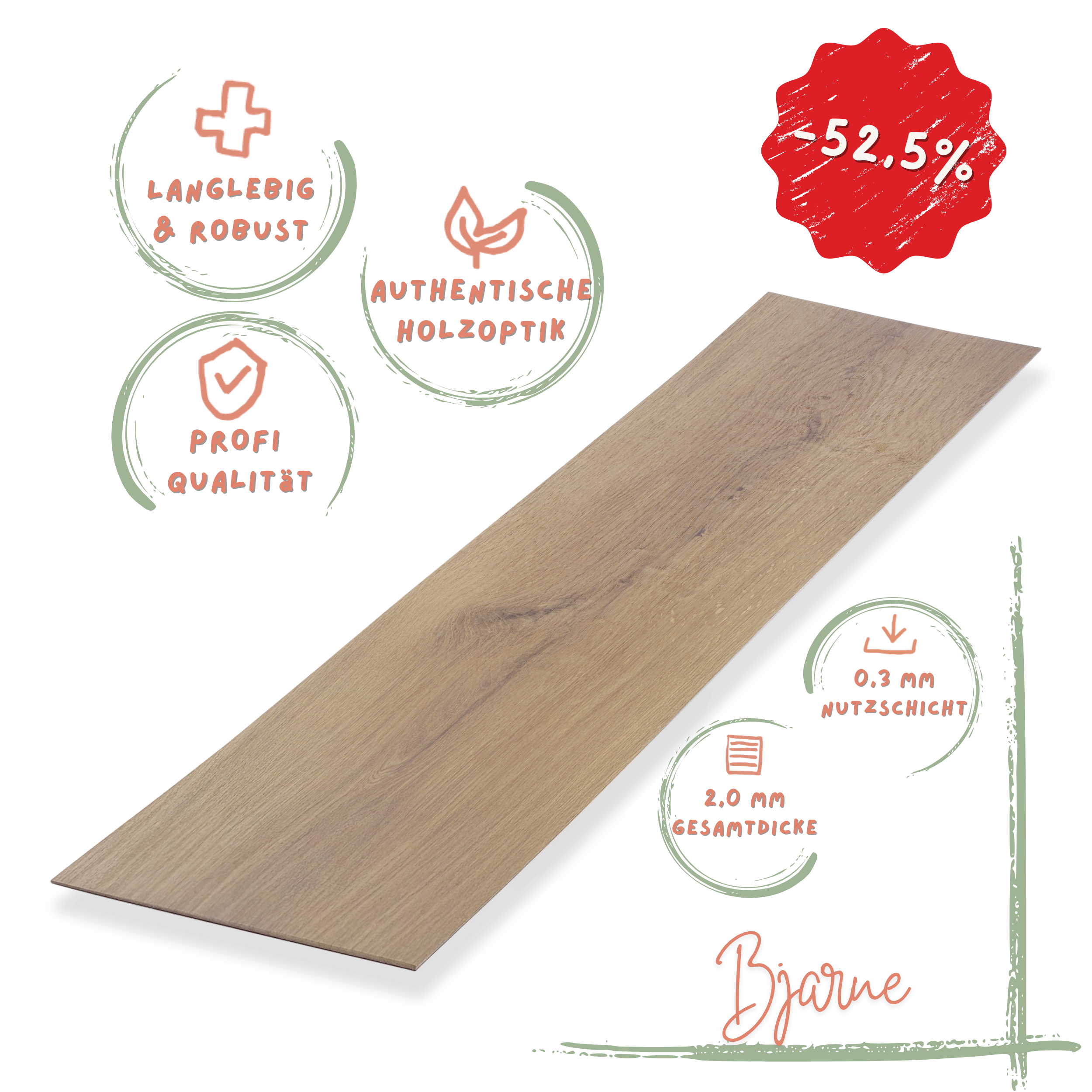 Klebe-Vinyl Eiche naturgrau Bjarne Profi-Qualität in naturnahem Holzdekor Klebe-Vinyl Eiche naturgrau Bjarne Profi-Qualität in naturnahem Holzdekor